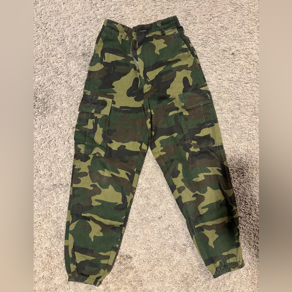 Fashion Nova Kids Camo Joggers - Green and Brown